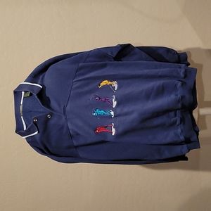 Vintage Robinsons Embroidered Golf Rugby shirt blend